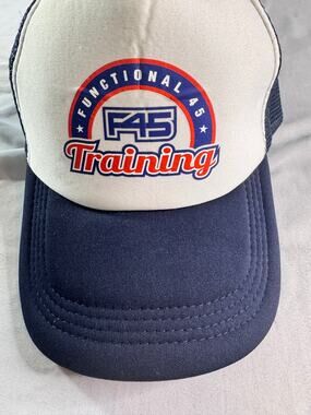 F45 Training Functional 45 Trucker Hat Navy White Mesh Snapback Gym Fitness